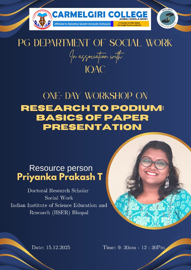 Workshop on “Research to Podium: Basics of Paper Presentation” 